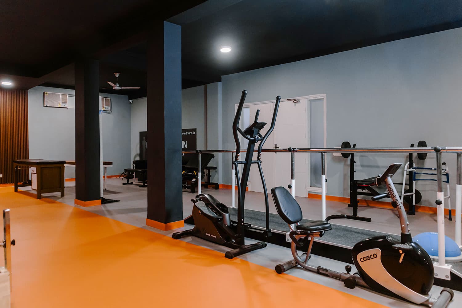 Cardio area with cross-trainer and exercise bike